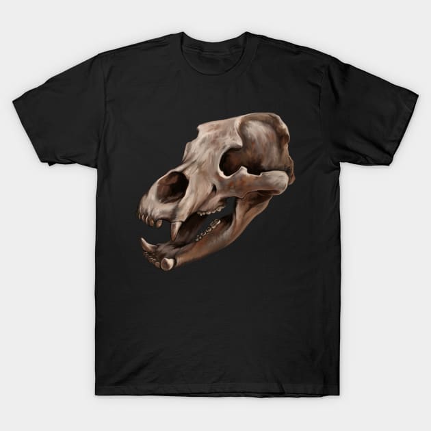 Cave Bear Skull T-Shirt by Pip Tacla